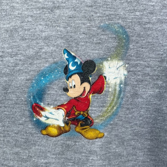 Walt Disney World Long Sleeve Graphic Tee Mickey Grey Crew Neck Shirt Parks S - Picture 4 of 12
